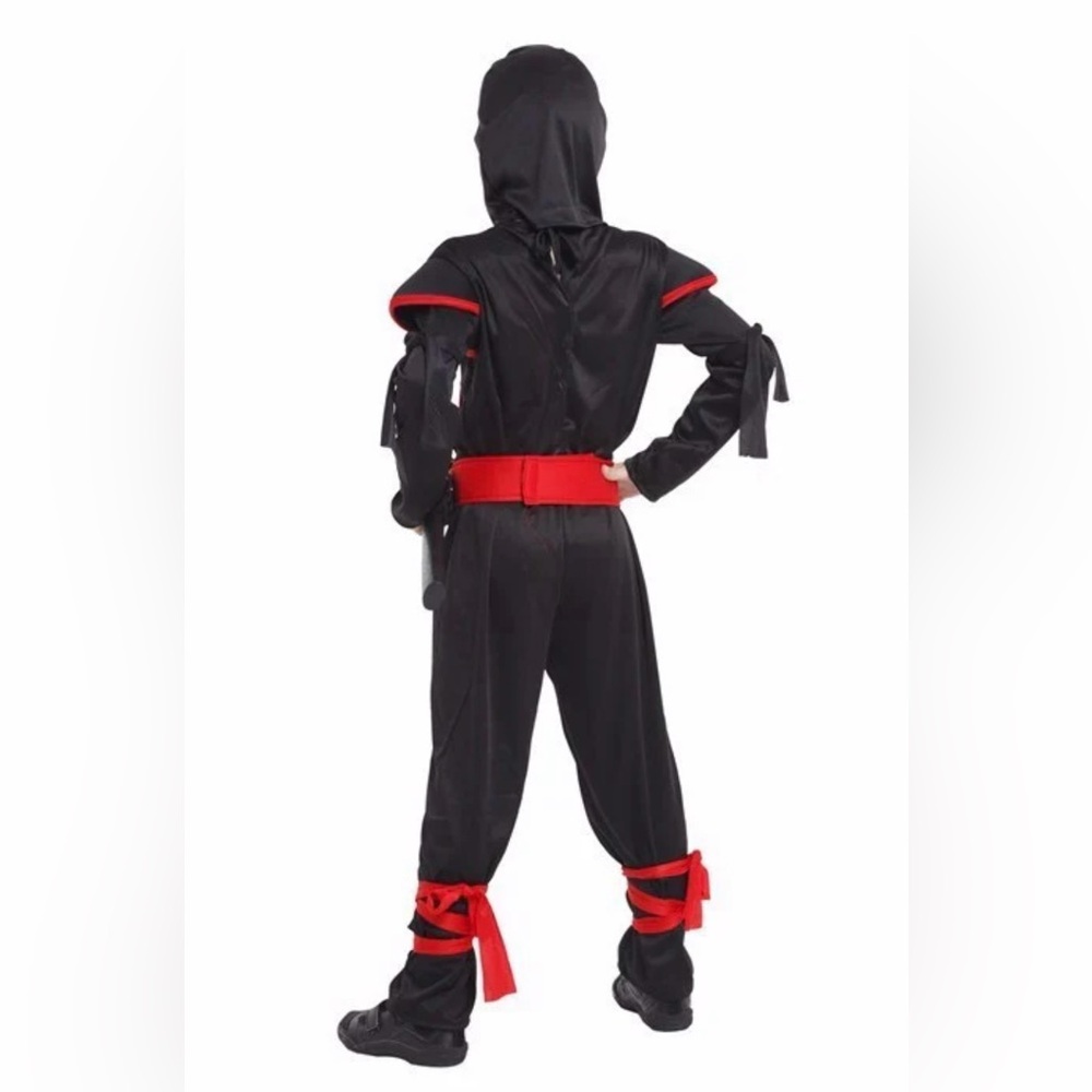 Superhero Ninja Costume - Black and Red - Picture 3 of 6
